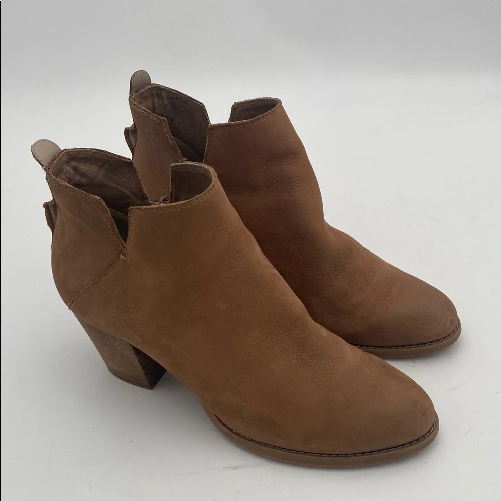 Steve Madden Brown Ankle Booties women 8 leather casual festival office retro